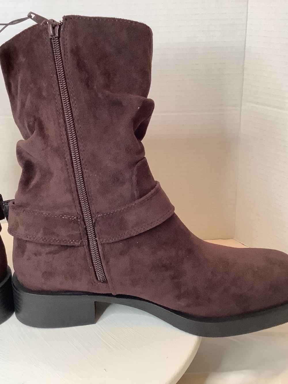 NWT No Boundaries suede Brown Moto Calf Boots - Picture 8 of 17